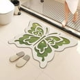 thumbnail image 3 of DAMAI Absorbent Butterfly Bath Mat,Butterfly Diatomaceous Floor Mat Bathroom Rugs,Non-Slip Vintage Butterfly Absorbent Floor Mat for Living Room,Bedroom,Bathroom,Entryway, 3 of 7