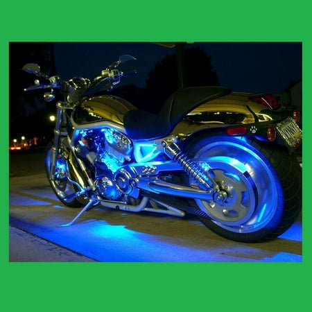 Green Motorcycle LED Lighting Kit 6-Flexible Bright LED