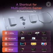 Ultimate PC Controller, EasySMX Bluetooth Controller for PC/IOS/Android/Switch/Steam, with RGB Lights, Micro Hall Triggers & Detachable Joysticks, Remappable Buttons