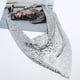 thumbnail image 5 of Collar de Lentejuelas Brillantes para Mujer Fiesta Banquete Qarigey Plata, 5 of 6
