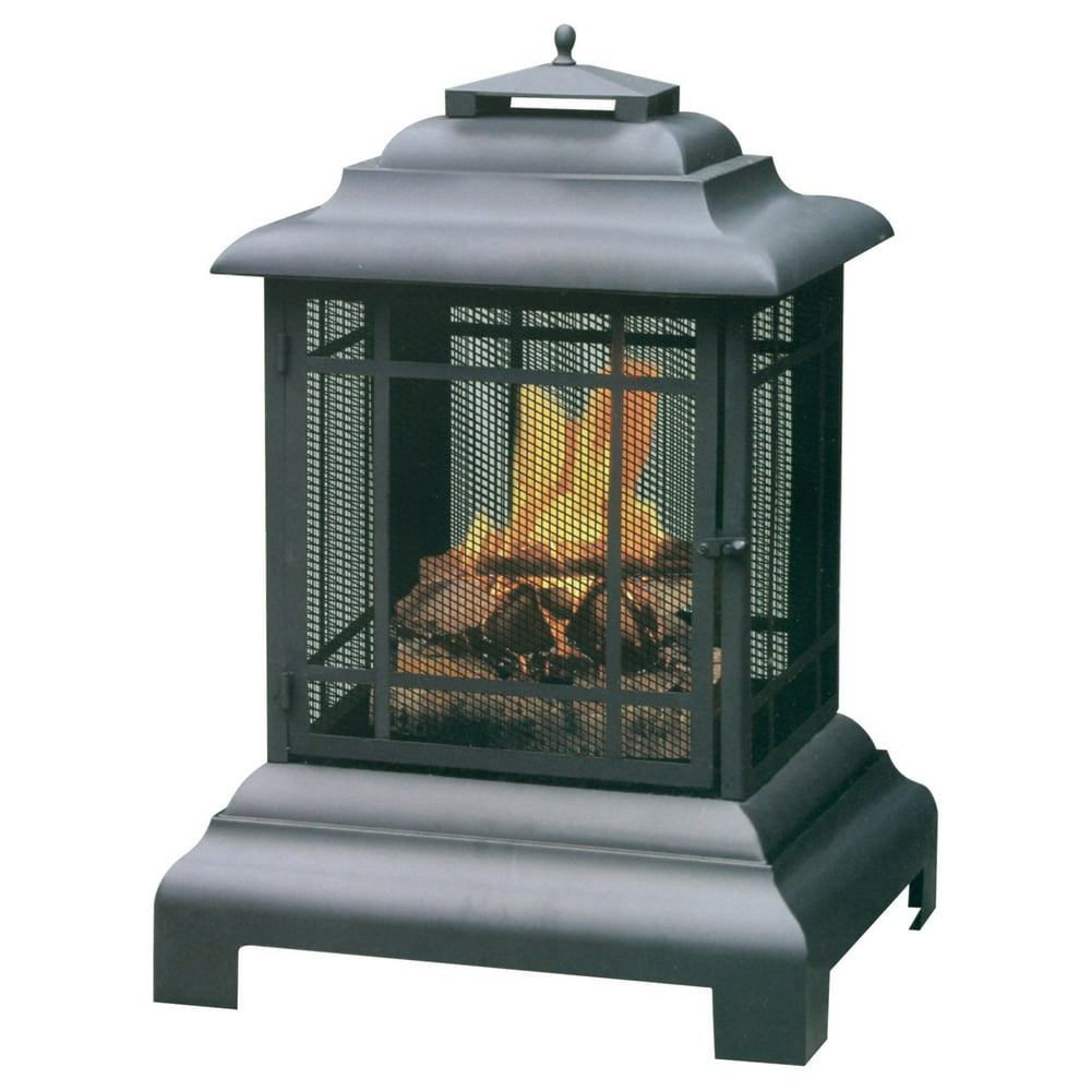 Endless Summer Black Wood Burning Outdoor Firehouse