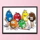 thumbnail image 3 of 11CT estampado punto de cruz dibujos animados Chocolate Kit DIY arte lienzo bordado completo Likrtyny decoración de arte, 3 of 9