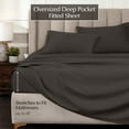 thumbnail image 4 of Superior 1000 Thread Count Egyptian Cotton Sheet Set, Deep Pocket Sheets, California King, Charcoal, 4 of 13