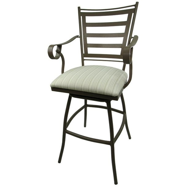 Outdoor Patio Extra Tall Spectator Swivel Bar Stool 35" Jenna