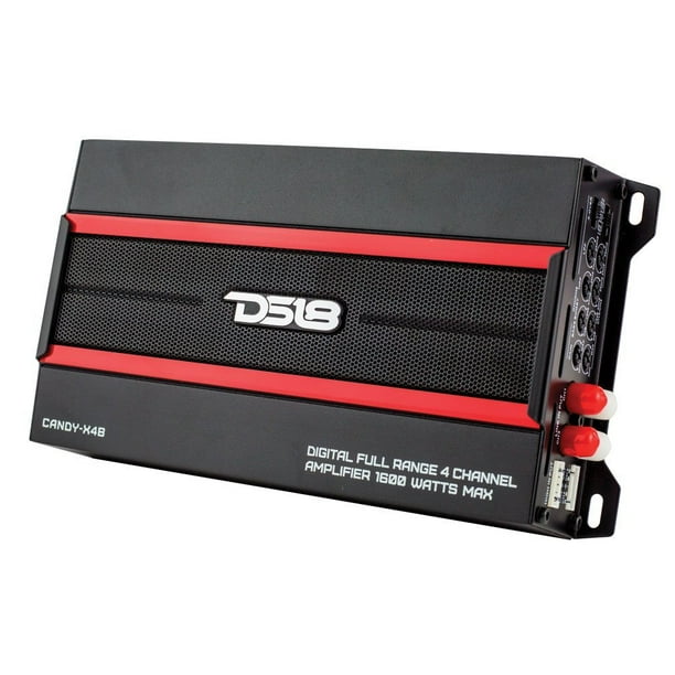 DS18 CANDY COMPACT FULL RANGE CLASS D 4 CHANNEL AMPLIFIER 1600 WATTS