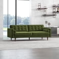 thumbnail image 4 of Kearney Mid-Century Tufted Tight Back Velvet Upholstered Sofa in Olive Green, 4 of 6