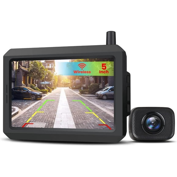 AUTO-VOX W7 Wireless Backup Camera 5&quot; HD Monitor, Easy Install Stable Digital Signal Back Up Camera System, IP69 Waterproof Night Vision Reverse Camera for Car, Truck, S