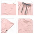 thumbnail image 5 of JULMCOMO Scrubs for Women Set Quick Dry Stretchy V Neck Easy Care Uniforms Short Sleeve Hospital Medical Work Scrubs with Multi Pockets Light pink S, 5 of 6
