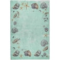 thumbnail image 2 of Addison Rugs Dream Shag Premium Machine Washable Transitional Shell Border Green Rectangle Rug, 3' x 5', 2 of 8
