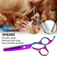 thumbnail image 2 of Scissor set-Pet Dog Grooming Scissors Trimmer Kit Straight Curved Shears Comb Leather Bag, 2 of 8