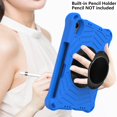 thumbnail image 7 of Dteck with Shoulder Strap Case for iPad mini 6th Generation 8.3-inch, Heavy Duty Rugged Shockproof Case with Adjustable Hand Strap,Rotating Kickstand Rubber Cover,Blue, 7 of 7