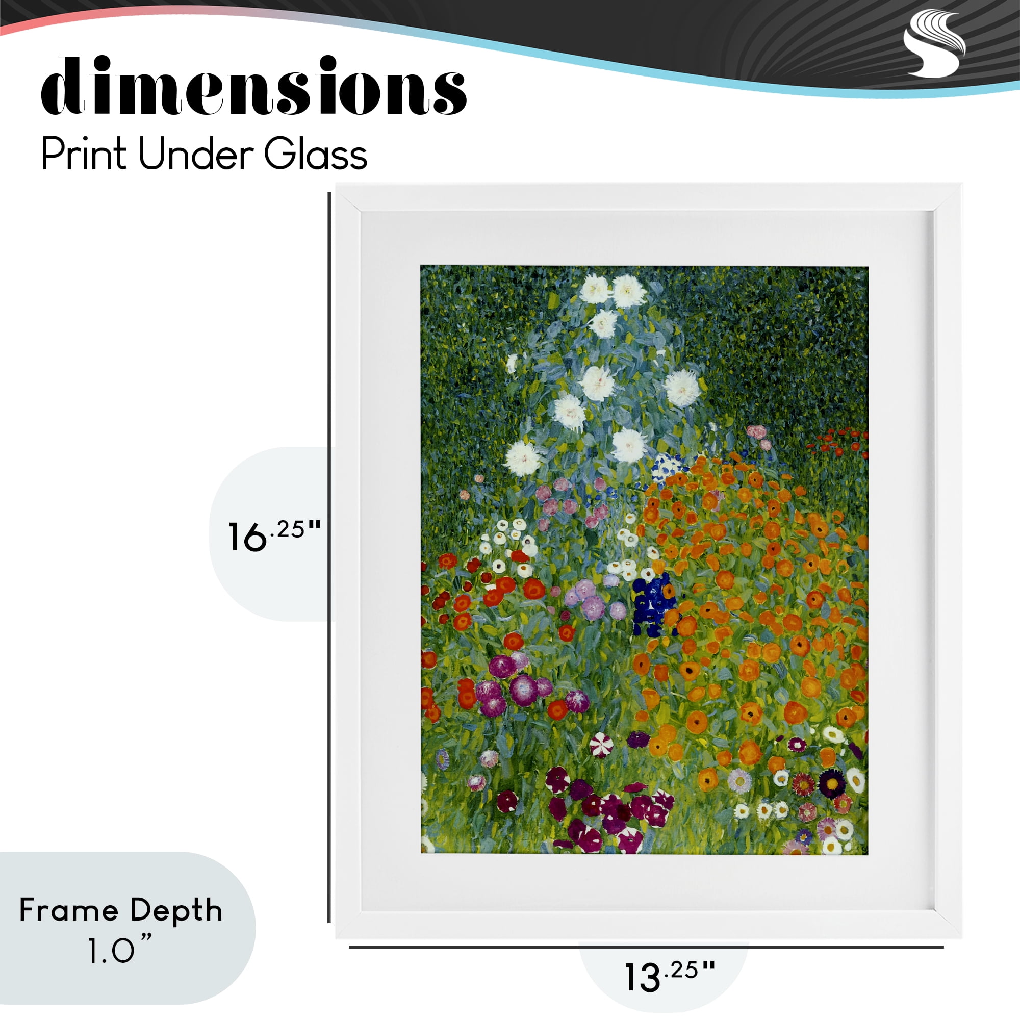 Stupell Industries Farm Garden Classic Klimt White Framed Print Under Glass, design by Vintage Hustle