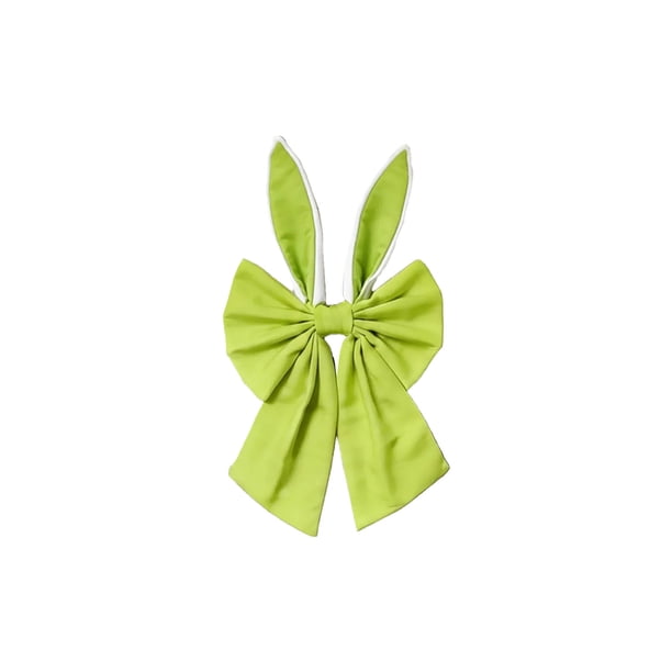 Decoraciones de Pascua para el Cuello Del Arco Del Oído Del Conejo Del Hogar, Decoración Del Hogar de la Fiesta de Navidad de 40x20cm, Rosa Amarillo Naranja Azul Marino Nudo Negro