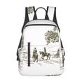 thumbnail image 3 of Balery Cowboys Riding A Horse Near A Tree Lightweight Backpack for Men and Women - Durable and Water-Resistant, Ideal for School, Work, Travel, and Everyday Use, 3 of 9