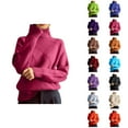 thumbnail image 1 of Pulls à Col Roulé pour Femmes 2026 Automne Hiver Tendance Manches Longues Tricot Uni, 1 of 4