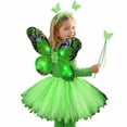 thumbnail image 5 of Gbsyewxs Girls Skirt Tutu Tulle Princess Girl Skirts With Butterfly Wing Headband Solid Color Carnival Performance Festival Skirt For Girls Green, 5 of 5