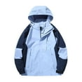 thumbnail image 2 of Zimjoy Big and Tall Wind Breaker Jackets Mens M-5XL Windproof Fall Jacket Casual Breathable Hooded Lightweight Jacket Men Adjustable Neckline Running Windbreaker, Light Blue L, 2 of 6