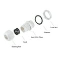 thumbnail image 3 of M24x1.5 Cable Gland 12mm-15mm Wire Hole Waterproof Nylon Joint Adjustable Locknut with Washer White 10 Pieces, 3 of 3