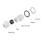 thumbnail image 3 of Conector de cable M24x1.5, orificio para cable de 12mm-15mm, junta de nylon impermeable, tuerca de bloqueo ajustable con arandela blanca, 10 piezas, 3 of 3