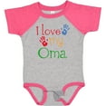 thumbnail image 3 of Inktastic I Love My Oma Grandchild Boys or Girls Baby Bodysuit, 3 of 5