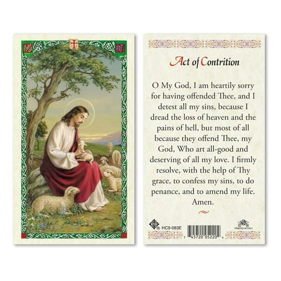 Act of Contrition Laminated Prayer Cards - Pack of 25 - HC9-083E