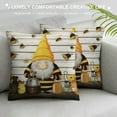 thumbnail image 3 of COMIO Bee Gnome Throw Pillow Covers , Sunflower Daisy Floral Pillow Covers Kids Boys Girls, Honeycomb Honey Can Cushion Cases for Sofa Bed Couch, Farmhouse Cartoon Decorative Pillow Covers, 3 of 5