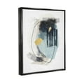 thumbnail image 3 of Layered Abstract Circle Shapes Abstract Graphic Art Jet Black Framed Art Print Wall Art, 3 of 6