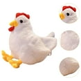 thumbnail image 6 of Zxpjkyu Plush Chicken Doll Animal Plush Doll Home Decorative Cute Figure Chicken Stuffed white 40cm, 6 of 9