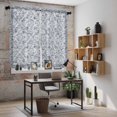 thumbnail image 5 of Grey Flowers Kitchen Curtains 63 Inch Length, Spring Floral Farmhouse Retro Art Tiers Curtains for Living Room Berdoom Bathroom, Light Filtering Drapes Rod Pocket Window Treatment 2 Panels 42"Wx63"L, 5 of 8