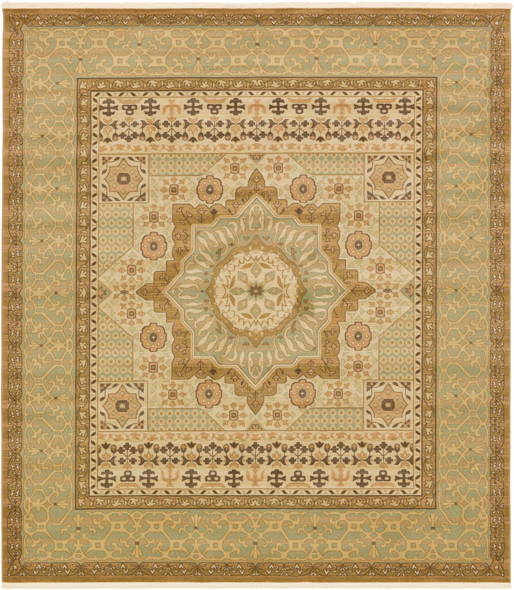 Amina Collection Rug 10' x 11' 4 Cream Flatweave Rug Perfect