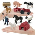 thumbnail image 2 of 1 Set Farm Animal Figurines Cute Plastic Miniature Figurine Pretend Toys Scene Props Educational Toy Solid Model Simulation Cattle Sheep Dog Duck Chicken Poultry Figure Children Toy Gift, 2 of 7