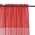 thumbnail image 2 of 2 Panels Rod Pocket Sheer Curtains with Attached Valance - Filter Sunlight Maintain Privacy for Living Room or Patio Door, 2 of 5