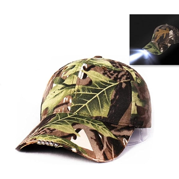 LINLIN LED Cap, LED Baseball Cap 5 LED Battery Powered LED Fishing Cap with Headlamps Flashlight for Unisex Hunting Fishing Camping Hiking Jogging