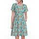 thumbnail image 1 of Fotbe Sea Lighthouse Vestido Largo de Moda para Mujer, Vestido Tipo Camiseta con Manga Corta y Estilo Casual a Rayas y Bloques de Color, 1 of 6
