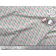 thumbnail image 2 of Soimoi GreenPolyester Georgette Fabric Window Pane Check Print Fabric by the Yard 42 Inch Wide, 2 of 3