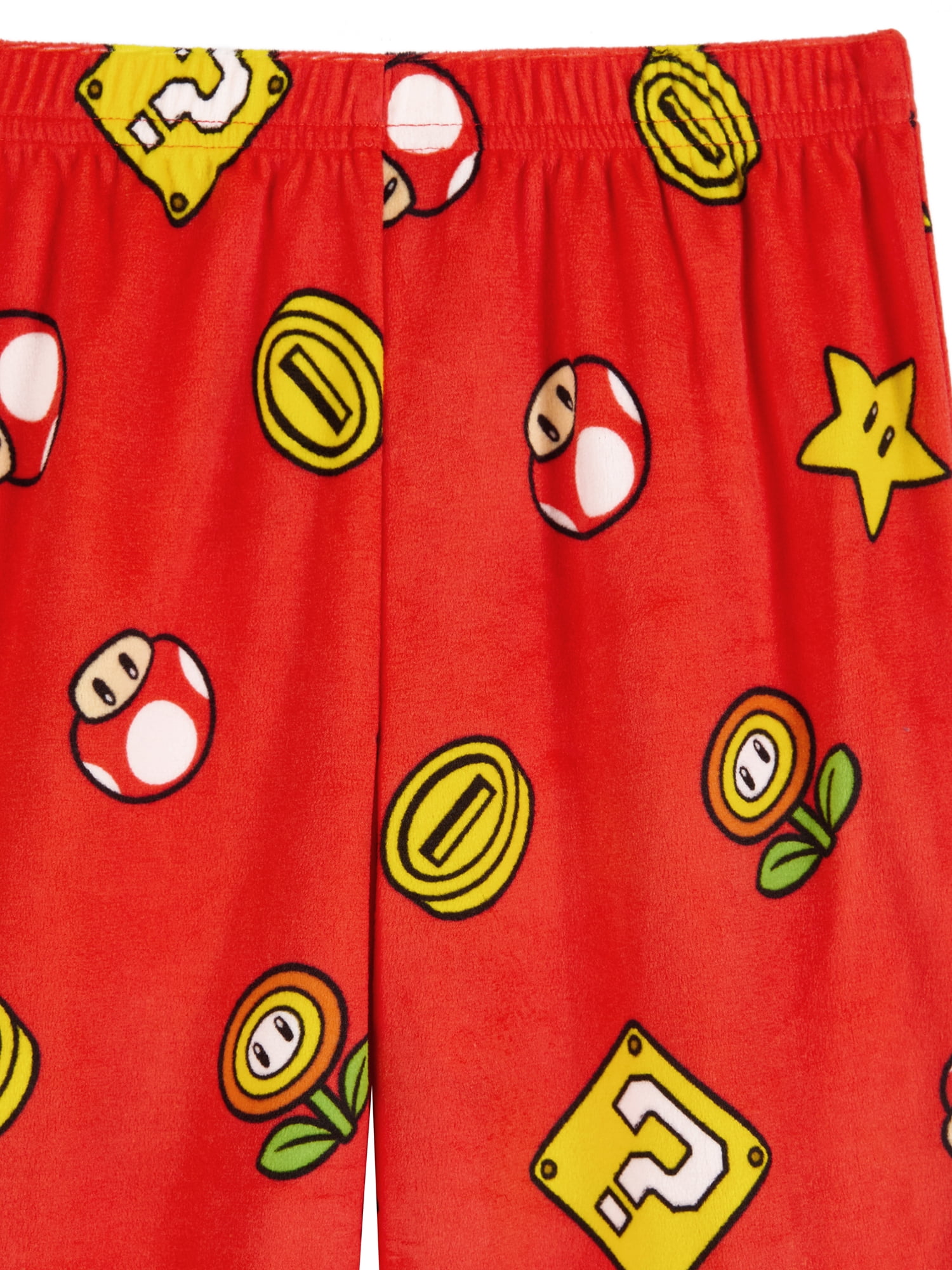 Super Mario Boys Short Sleeve Top and Sleep Pants Pajama Set, 2-Piece, Sizes 4-16