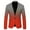 Red, variant on Men'S 3D Gradient Suit Jacket Printed Pocket Lapel Button Up Suit Jacket Suit Style One