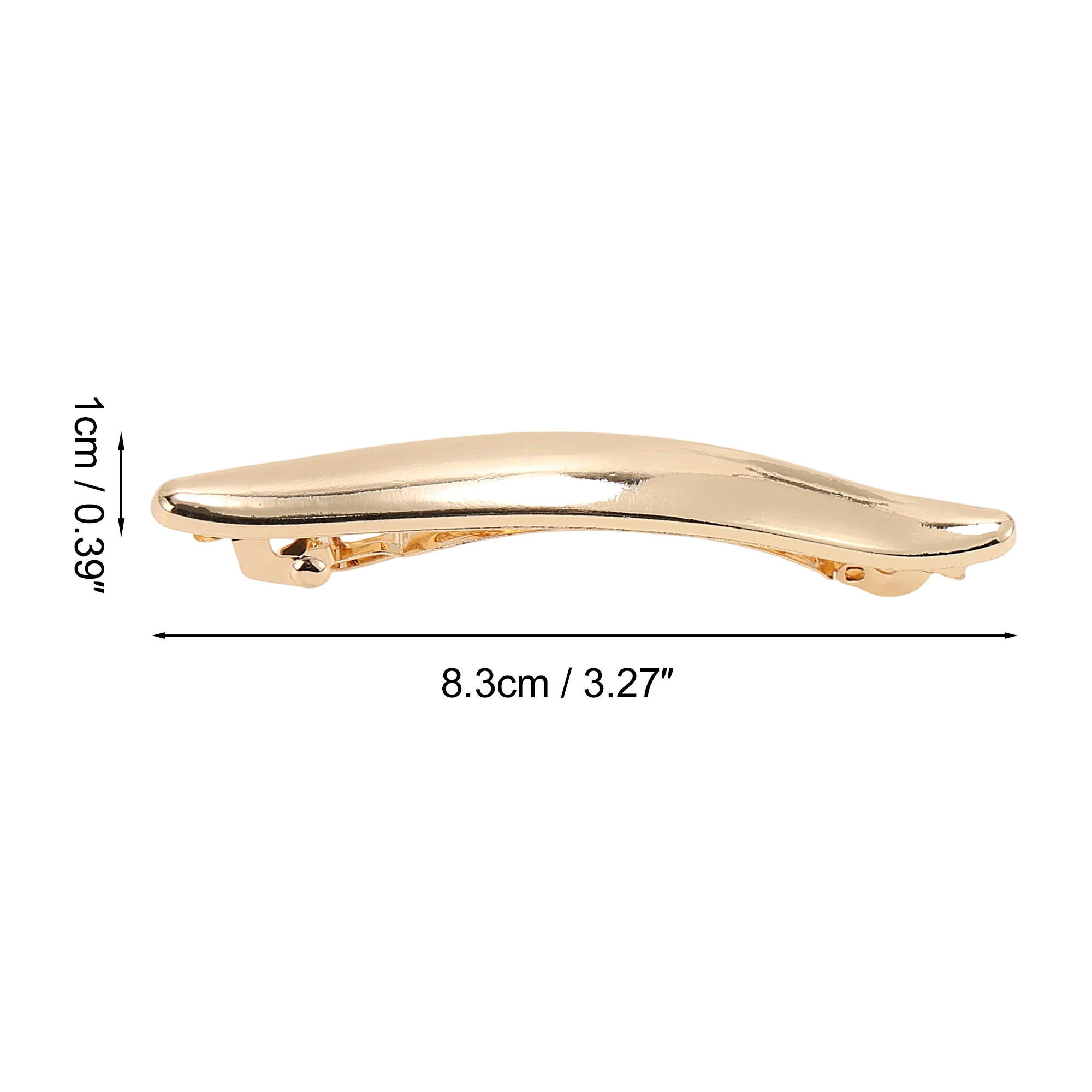 Unique Bargains Fashionable Hairstyles Grace Polished Wave Hair Barrettes Gold Tone