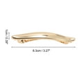 thumbnail image 4 of Unique Bargains 1 Pc Hair Barrettes Grace Polished Wave Barrette Clip Gold Tone, 4 of 5