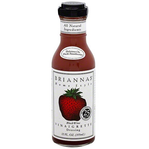 Brianna's Blush Wine Vinaigrette Dressing, 12 oz (Pack of 6) Walmart