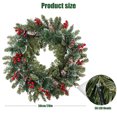 thumbnail image 3 of Christmas Wreaths, Scidweet  20" Christmas Wreaths with Lights for Front Door Indoor Outdoor Holiday Xmas Decorations, 3 of 7