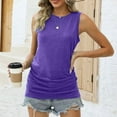 thumbnail image 4 of ZQGJB High Neck Cami Tank Tops for Women Trendy Solid Color Summer Sleeveless Basic Workout Tees Shirt Dressy Casual Tunic Blouse Purple#01 L, 4 of 9