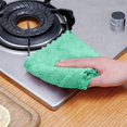 thumbnail image 6 of Koadzawe 5Pack Kitchen Dish Cloths, Reusable Dish Towels, Nonstick Oil Washable Fast Drying, Super Absorbent Coral Velvet Cleaning Cloths For Cleaning Tableware, Kitchen, Bathroom (Green 9.8 X 9.8"), 6 of 7