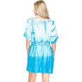 thumbnail image 2 of HAPPY BAY Women's Viscose Summer Beach Front Open Cover ups Beachwear Duster Kimono Cardigan L-XL Sky, Tie Dye, 2 of 6