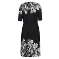 thumbnail image 4 of Fankiway Liquidation Robes à Manches Longues Femme Mode Tempérament Manches Imprimées Col Rond Grande Taille Robes Femmes Grande Taille Liquidation, 4 of 7