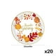 thumbnail image 3 of Decoración de Acción de Gracias, Juego de vajilla desechable de Acción de Gracias, juego de 20 platos de papel desechables de 9 pulgadas con hojas de otoño y calabaza, decoraciones de fiesta para un a, 3 of 6
