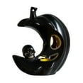 thumbnail image 3 of Electric Candle Lantern, Halloween Moon Pumpkin Light, Candlesticks Decor Skull Black, 3 of 9