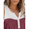 thumbnail image 2 of Gvmfive Women Colorblock Sleeveless Loose Tank Tops Casual Summer Tunic T-shirt Vest, 2 of 4