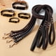 thumbnail image 2 of Collar negro para mascotas, Collar para mascotas, Collar de cuero, Collar para perros, Collar para perros, suministros para mascotas, 2 of 5