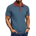 thumbnail image 2 of Men's Raglan Sleeve Contrast Trim Shirt, Stretch Nylon Spandex Short Sleeve Golf , Casual Athletic Fit Summer Tops for Men S-3XL, 2 of 6